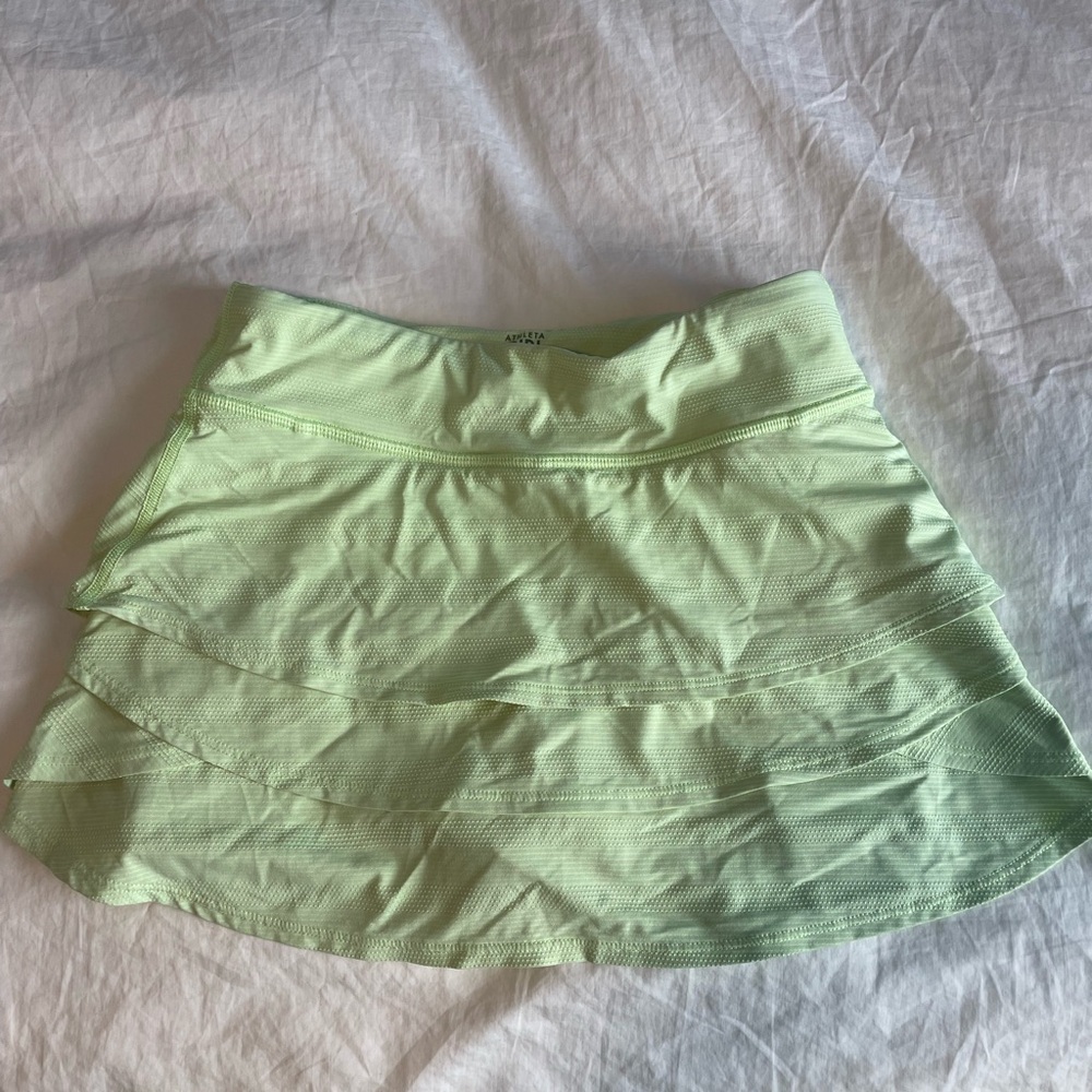 Athleta Green Skater Mini Skort Tiered Design